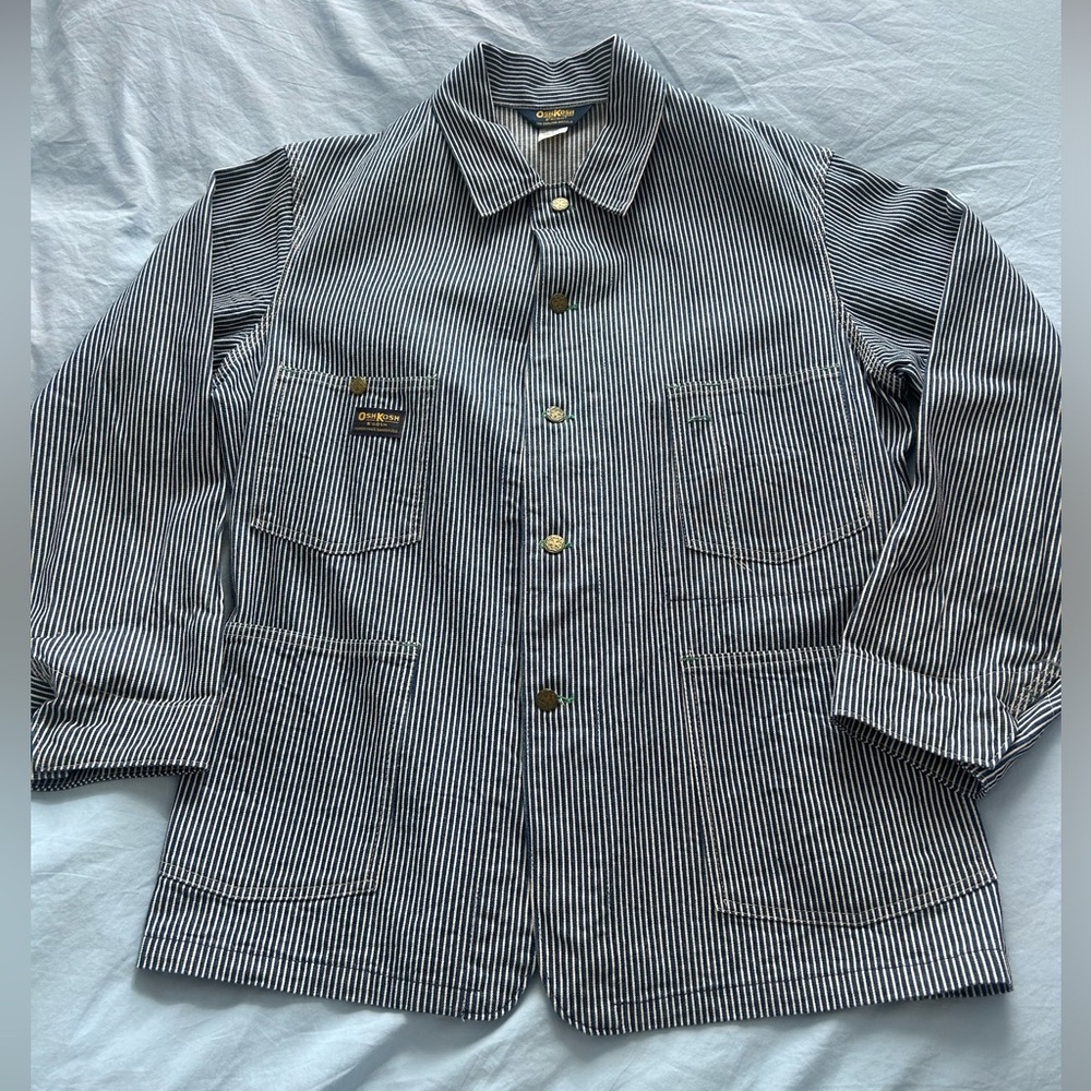 RARE Vintage Oshkosh B’Gosh Adult Size 44R Train Engineer Conductor Work Jacket